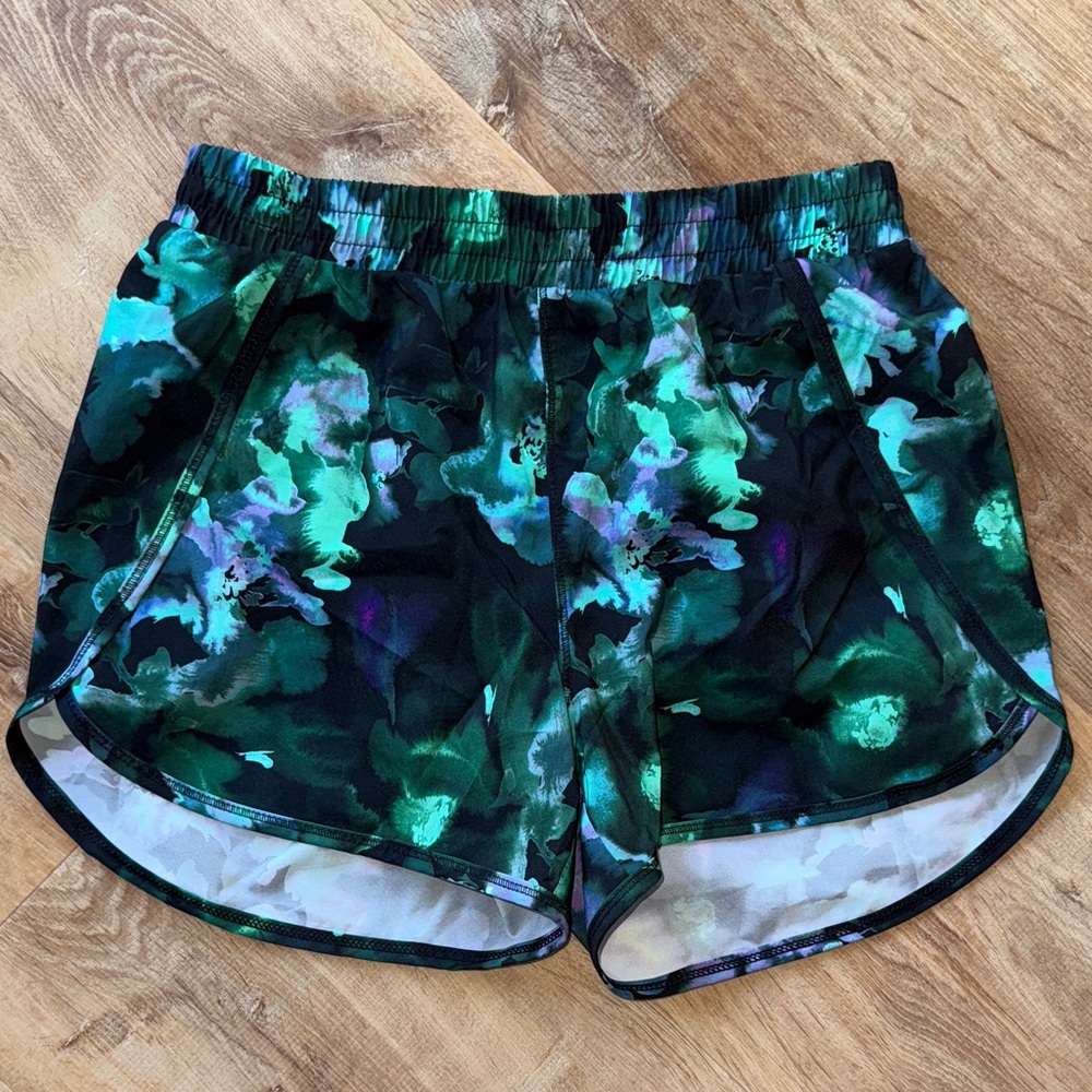 All in Motion Green Floral Kids Shorts | Size 10 / 12